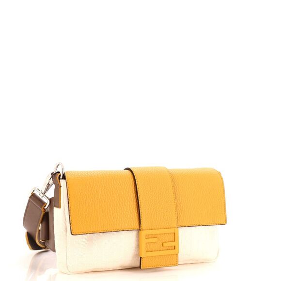 Fendi Baguette Convertible Belt Bag Zucca Canvas with Canvas and Leather Medium - Picture 2 of 6